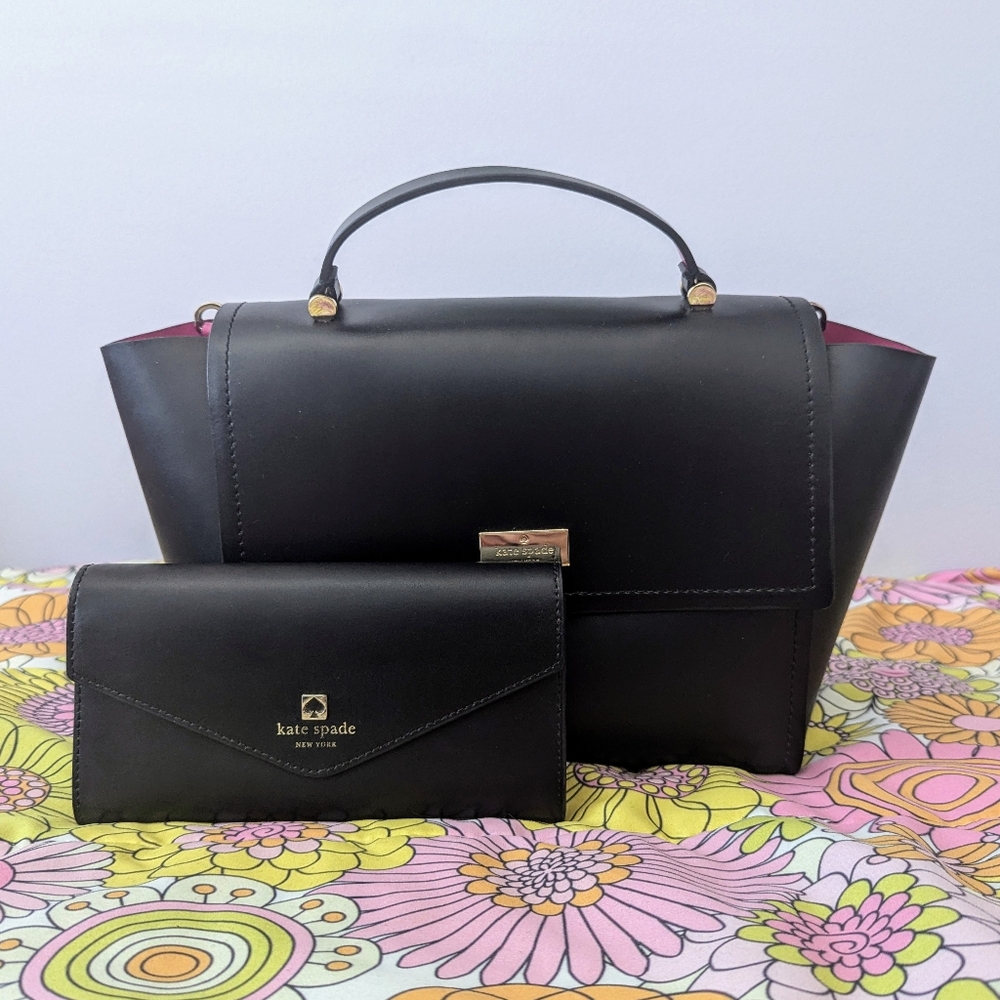 Kate Spade Arbour Hill Charlene Trapeze Bag And Matching Wallet Set